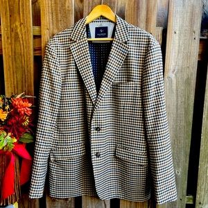 Tailorbyrd size 46R gingham plaid blazer